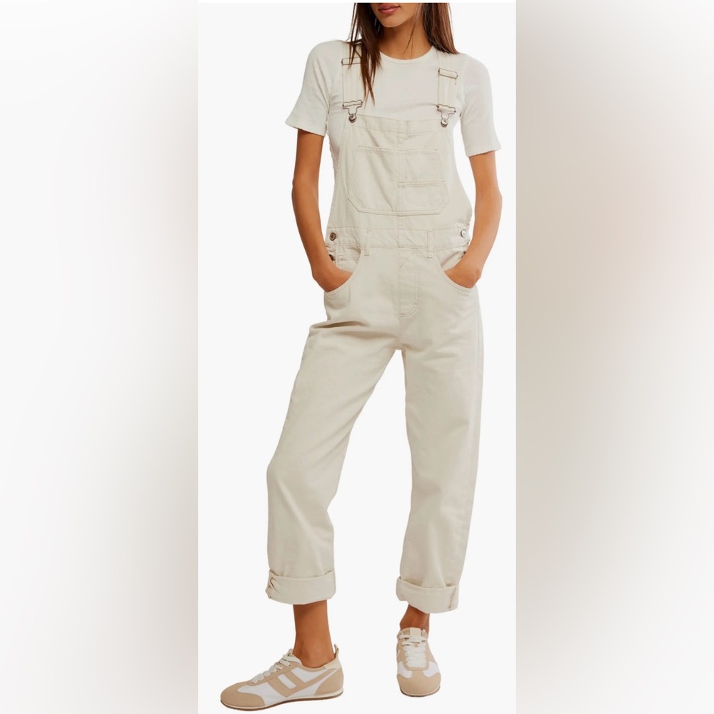 Free People Women's White Overalls
